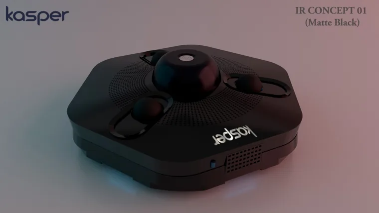 Kasper IR concept render showing a black circular enclosure.